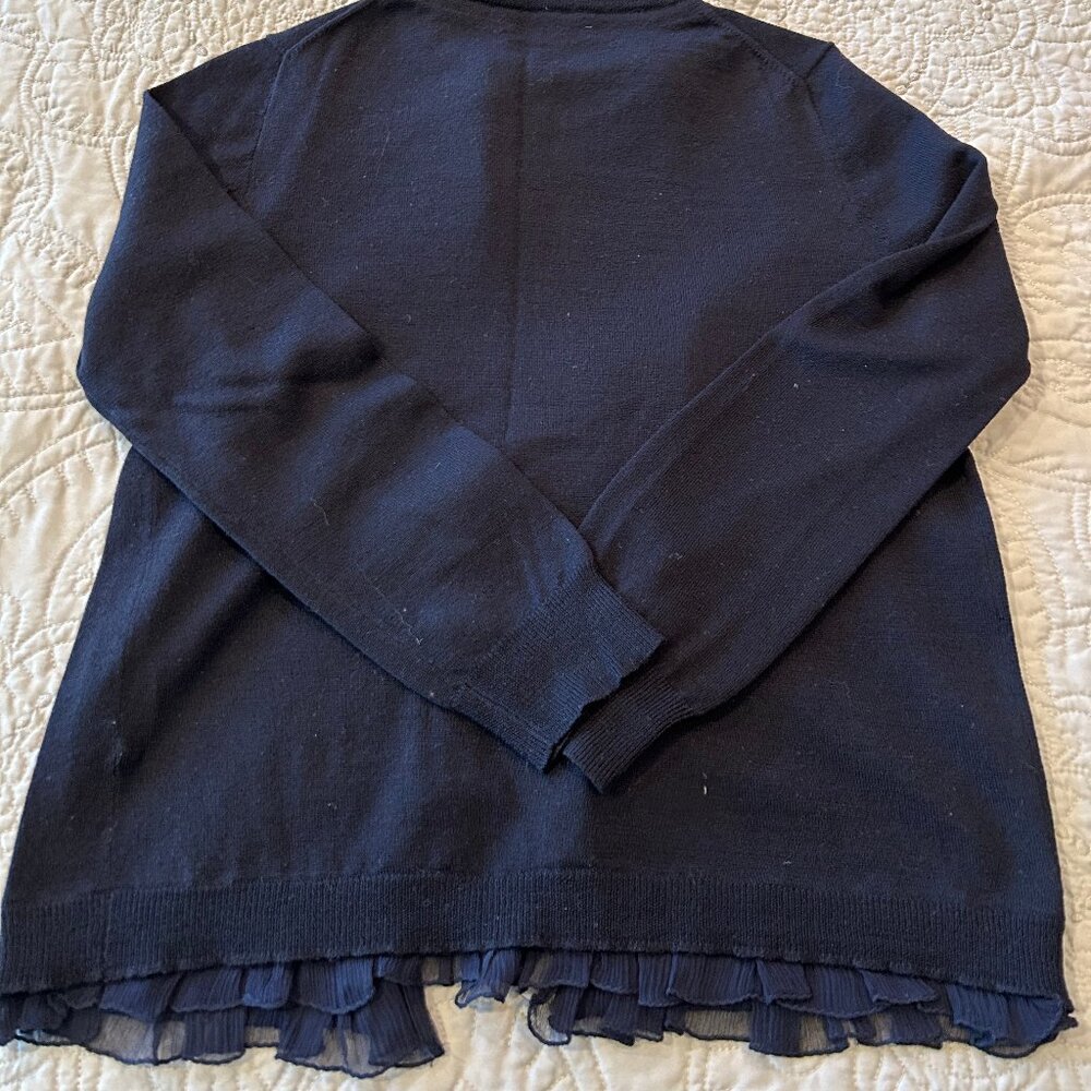 J.Crew merino wool Button Front Cardigan Size Small Navy - Picture 3 of 3